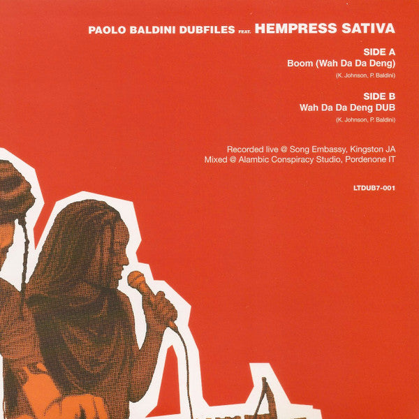 Paolo Baldini DubFiles Feat. Hempress Sativa : Boom (Wah Da Da Deng) (7", Single, RP)