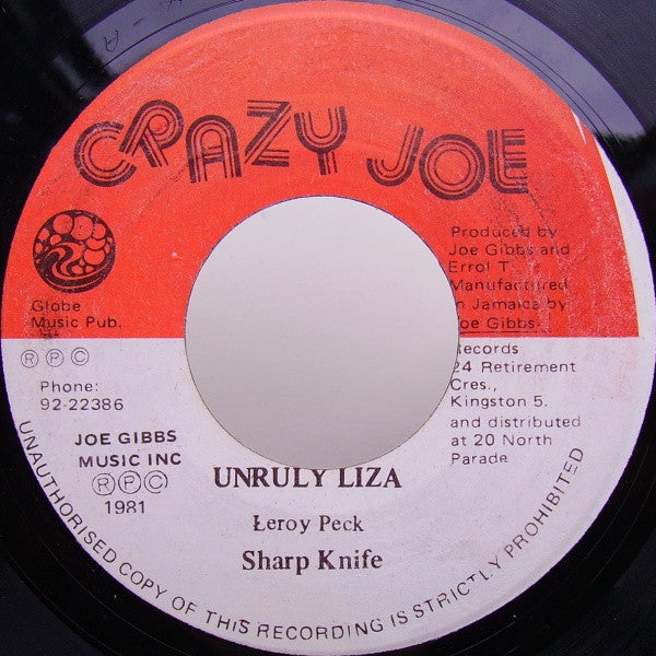 Sharp Knife : Unruly Liza (7")