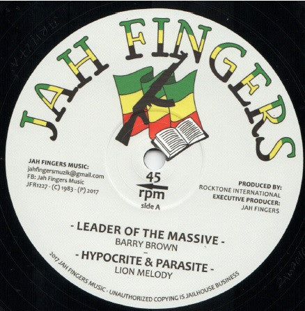 Barry Brown / Lion Melody : Leader Of The Massive / Hypocrite And Parasite (12")