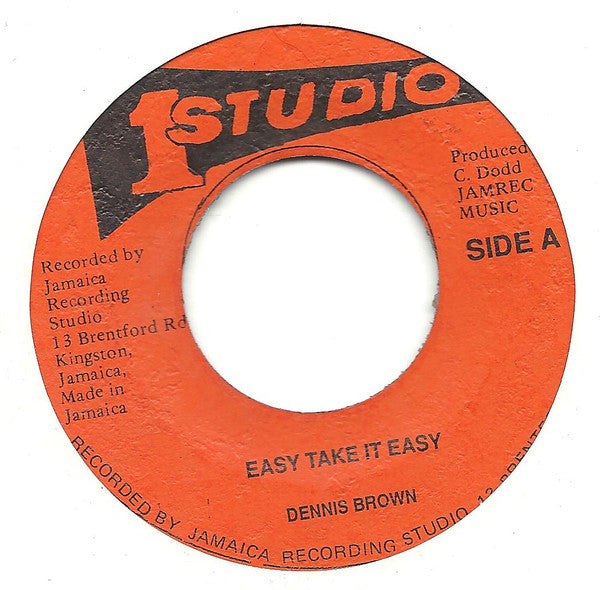 Dennis Brown : Easy Take It Easy (7", RP, Ora)
