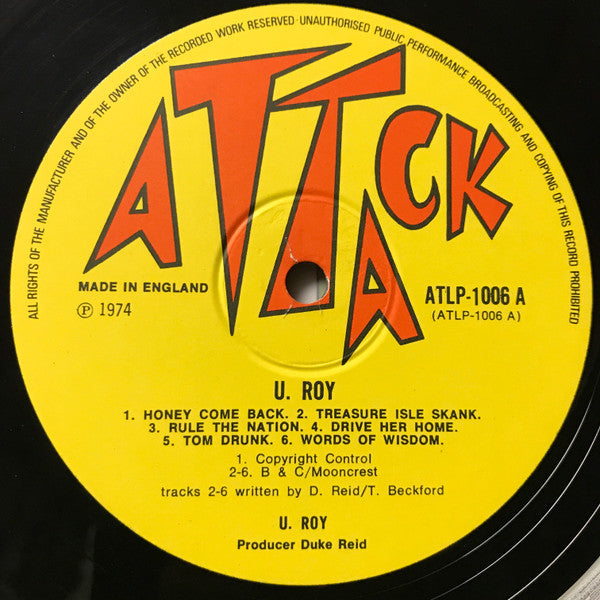 U-Roy : U. Roy (LP, Album)