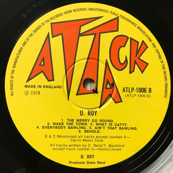 U-Roy : U. Roy (LP, Album)