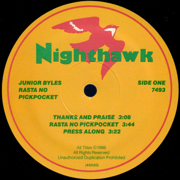 Junior Byles : Rasta No Pickpocket (LP, Album)