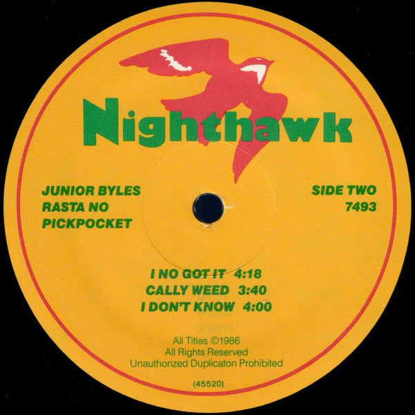 Junior Byles : Rasta No Pickpocket (LP, Album)
