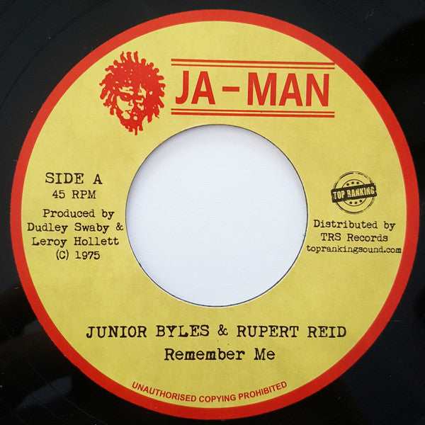 Junior Byles & Rupert Reid : Remember Me (7", RE)