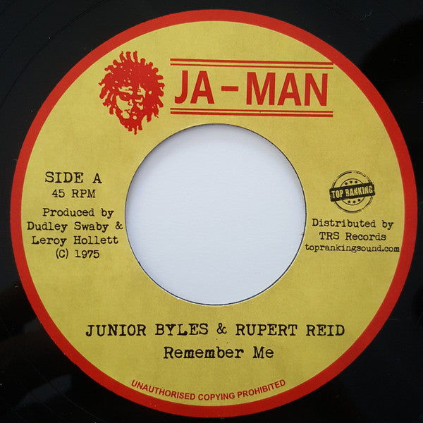 Junior Byles & Rupert Reid : Remember Me (7", RE)