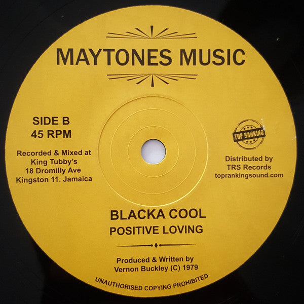 The Maytones / Blacka Cool : Who Can't Hear Must Feel / Cool Loving (7", RE)
