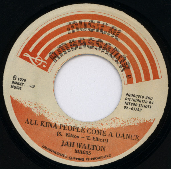 Jah Walton : All Kina People Come A Dance (7", Ora)
