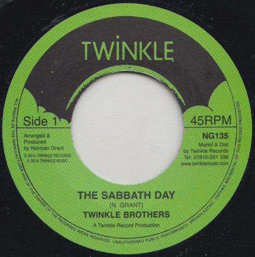 Twinkle Brothers : The Sabbath Day (7", RP)