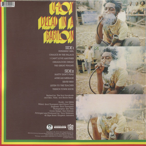 U-Roy : Dread In A Babylon  (LP, Album, RE, RP)