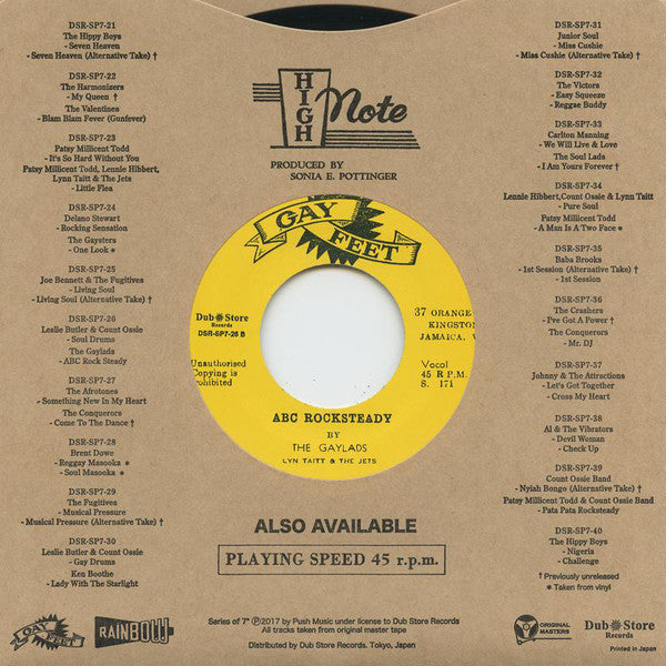 Leslie Butler & Count Ossie / The Gaylads, Lyn Taitt & The Jets* : Soul Drums / ABC Rock Steady (7")