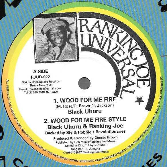 Black Uhuru : Wood For My Fire (12")