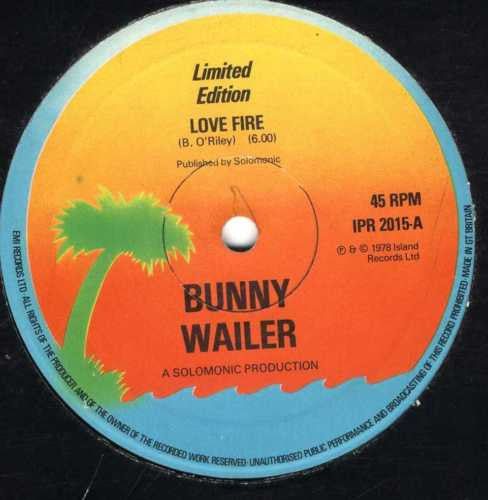 Bunny Wailer : Love Fire (12", Ltd)
