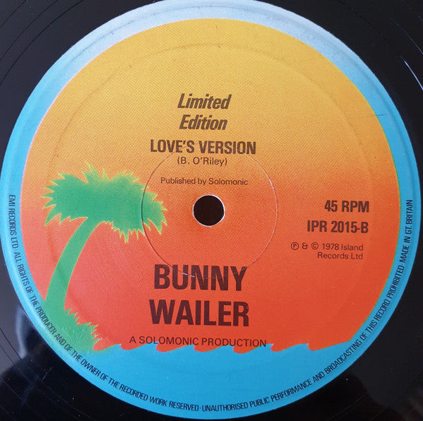 Bunny Wailer : Love Fire (12", Ltd)