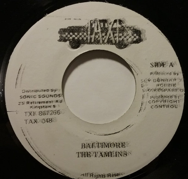 The Tamlins : Baltimore / Peek A Boo (7", RE)