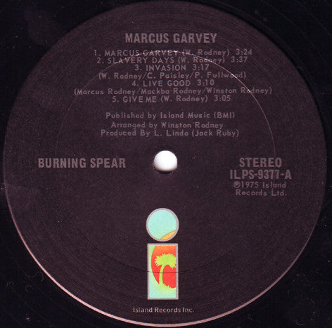 Burning Spear : Marcus Garvey (LP, Album)