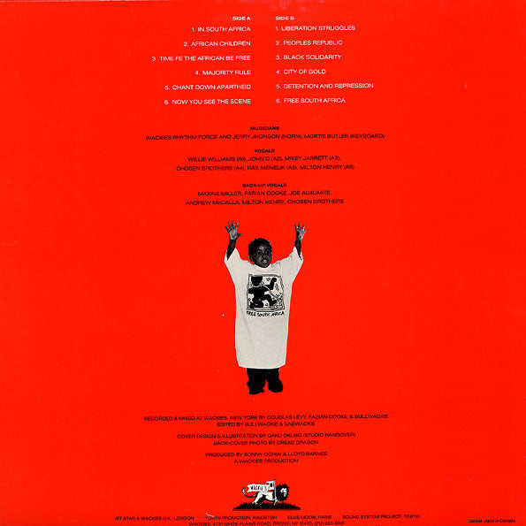 Wackies Rhythm Force : Free South Africa (LP, Album)