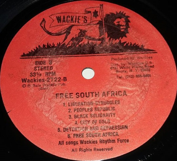 Wackies Rhythm Force : Free South Africa (LP, Album)