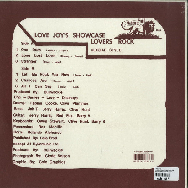 Love Joys : Lovers Rock Reggae Style (LP, Album, RE, RP)