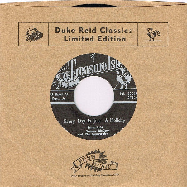 Sensations*, Tommy McCook And The Supersonics* / Winston Wright With Tommy McCook And The Supersonics* : Every Day Is Just A Holiday / Psychedelic Reggae (7", Ltd, RM)