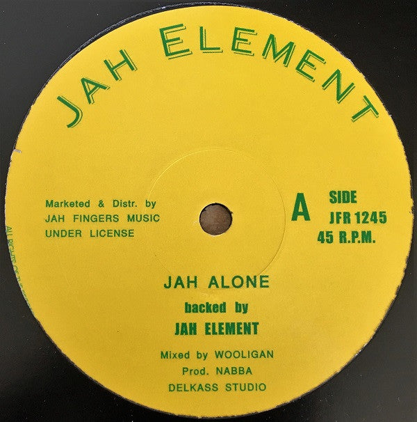 Jah Element : Jah Alone / Summer Time (12", RE)