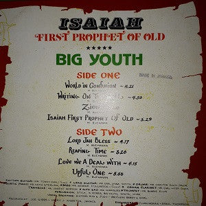 Big Youth : Isaiah First Prophet Of Old (LP)