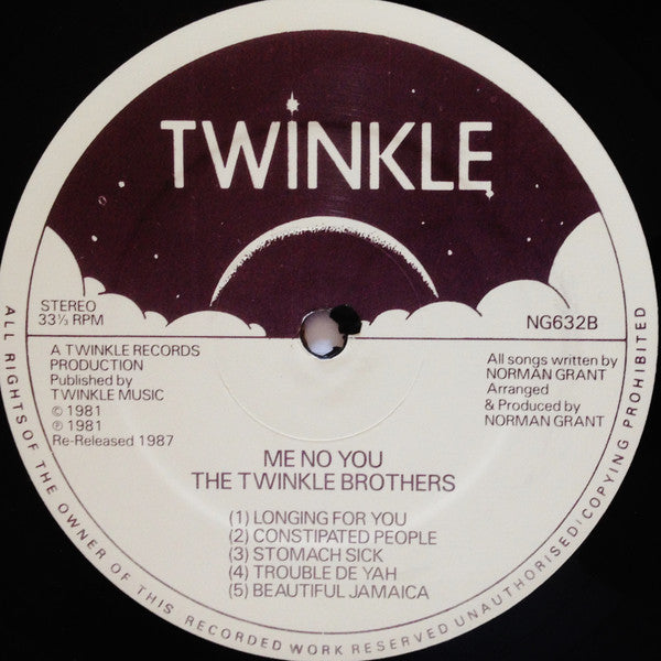 Twinkle Brothers : Me No You - You No Me (LP, Album, RP, Bla)