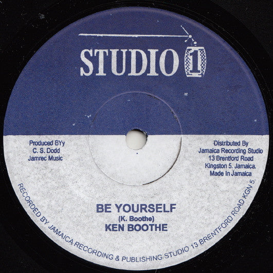 Ken Boothe / Sound Dimension : Be Yourself / Rahtid (7", Single, RP)