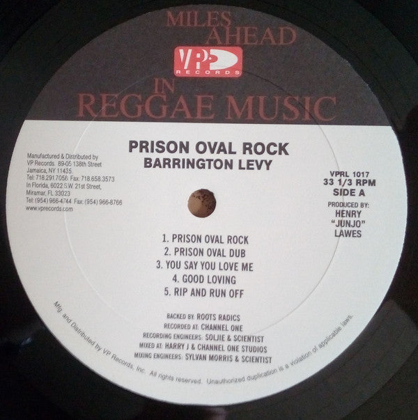 Barrington Levy : Prison Oval Rock (LP, Album, RE, RP)