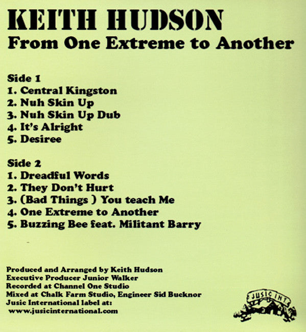 Keith Hudson : From One Extreme To Another (LP, Album, RE)