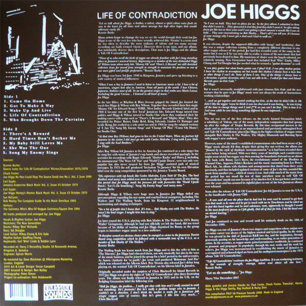 Joe Higgs : Life Of Contradiction (LP, Album, RE, RM)
