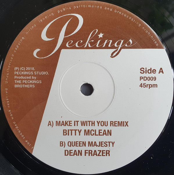 Bitty Mclean / Dean Fraser / Tenna Star / Peter Spence : Make It With You Remix / Queen Majesty / Thank You Lord / Understand Our Love (12", Ltd)