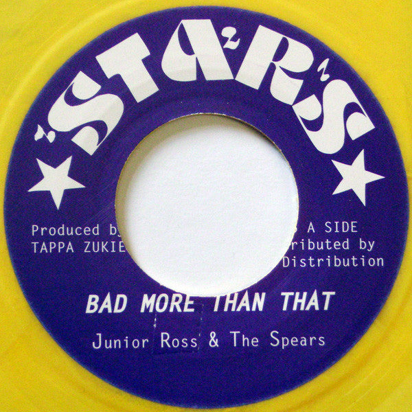 Junior Ross & The Spears : Bad More Than That (7", Ltd, RE, Yel)