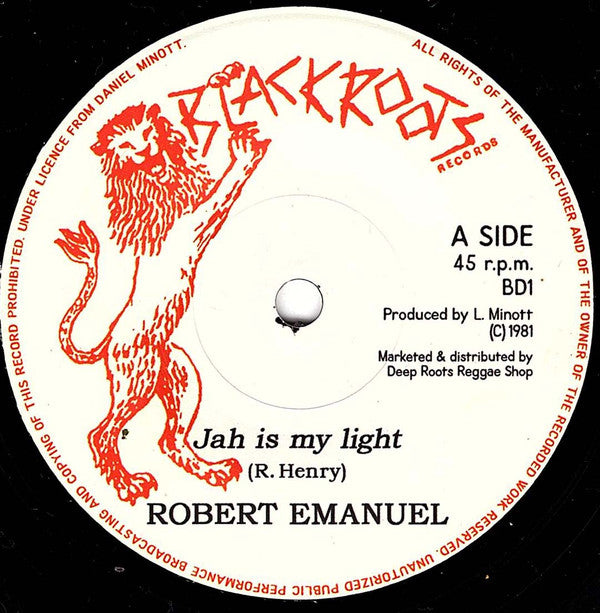 Robert Emanuel : Jah Is My Light (7", RE)