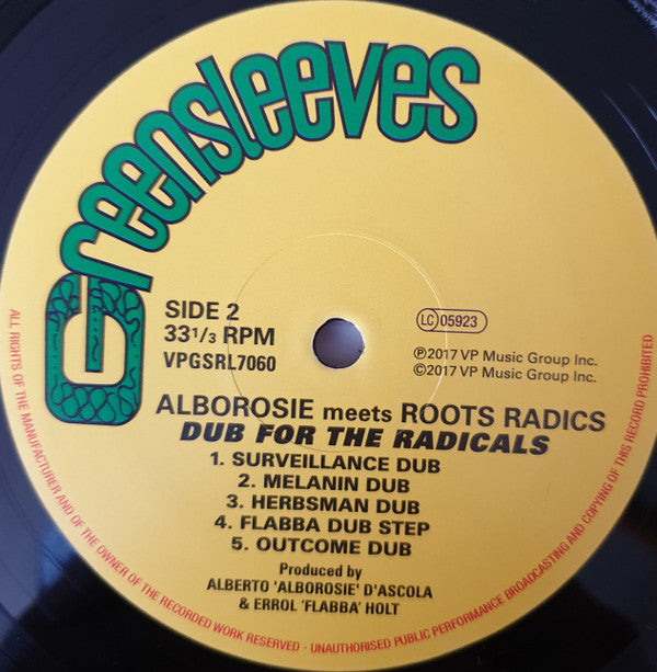 Alborosie Meets Root Radics* : Dub For The Radicals (LP, Album)