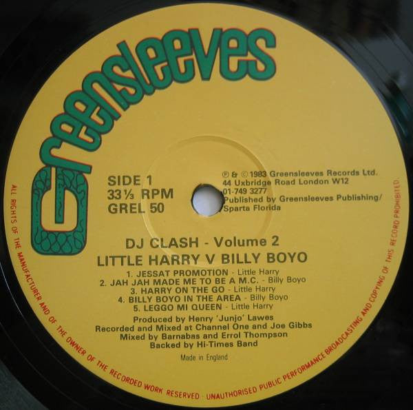 Little Harry V Billy Boyo : DJ Clash Volume 2 (LP, Album)