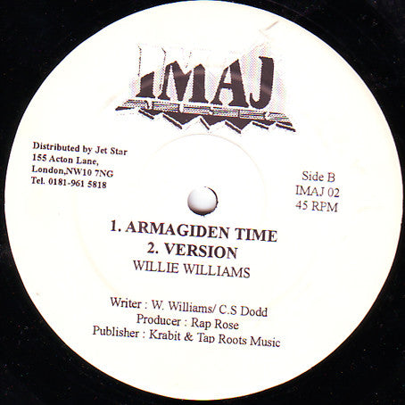 Mykal Rose* / Willie Williams* : Dangerous / Armagiden Time (12")