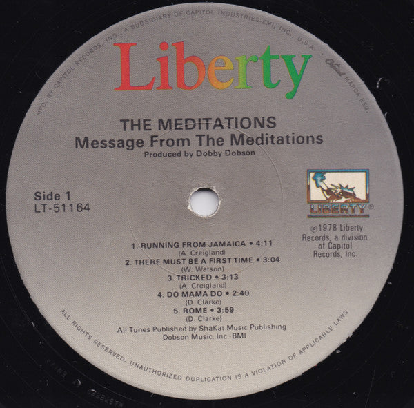 The Meditations : Message From The Meditations (LP, RE)