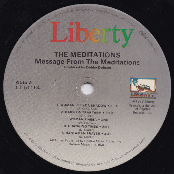The Meditations : Message From The Meditations (LP, RE)