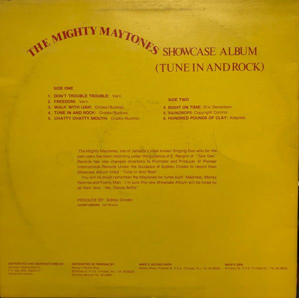 The Maytones : Tune In And Rock (Showcase Album) (LP, Album)