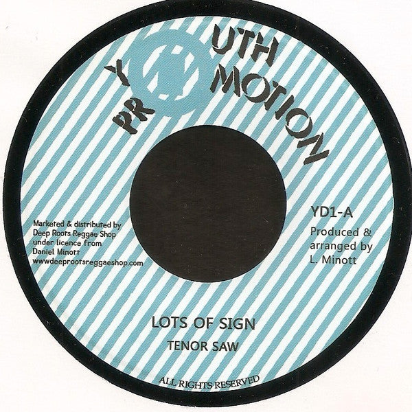 Tenor Saw : Lots Of Sign (7", RE)