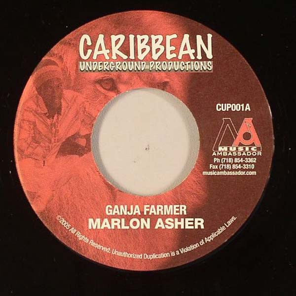 Marlon Asher : Ganja Farmer / I Love You (7")