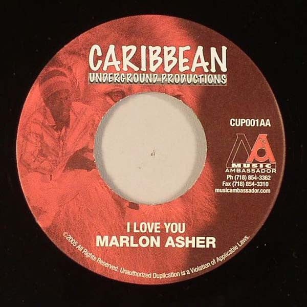 Marlon Asher : Ganja Farmer / I Love You (7")