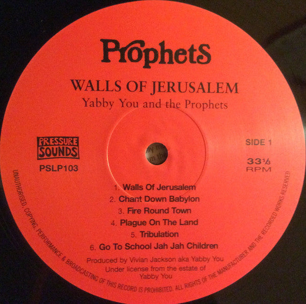 Yabby You Meets King Tubby : Walls Of Jerusalem (2xLP, Album, RE)