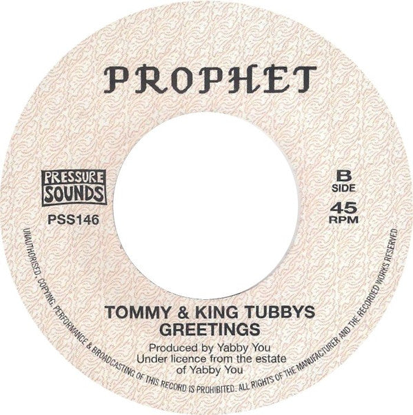 Tommy McCook / Tommy* & King Tubbys* : Revenge / Greetings (7", Single, RE)