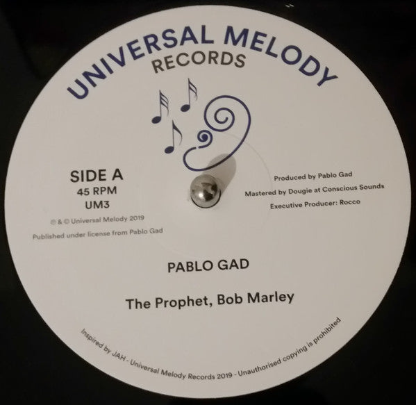 Pablo Gad : The Prophet, Bob Marley (12", Maxi, RP)