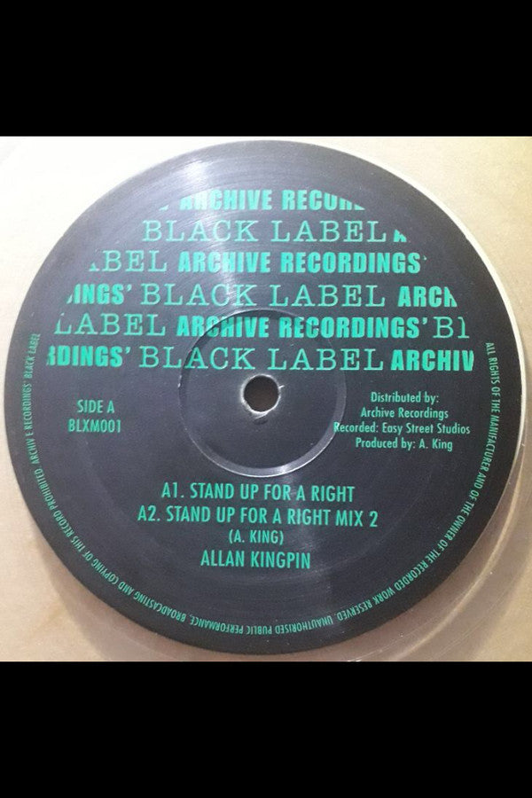 Alan King Pin : Stand Up For A Right (12", Ltd, S/Edition, Cle)