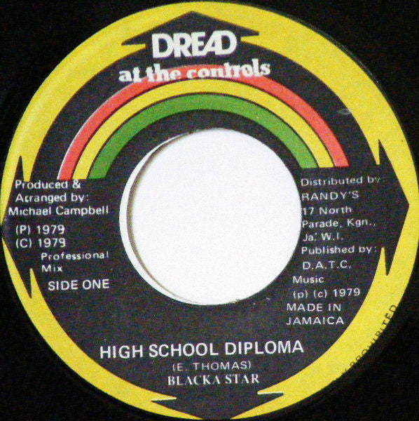 Blacka Star / Mikey Dread : High School Diploma / Tavern Prep (7", Single)