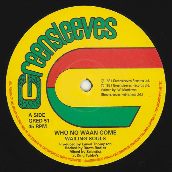 Wailing Souls / Al Campbell : Who No Waan Come / Unfaithful Children (12", RP)