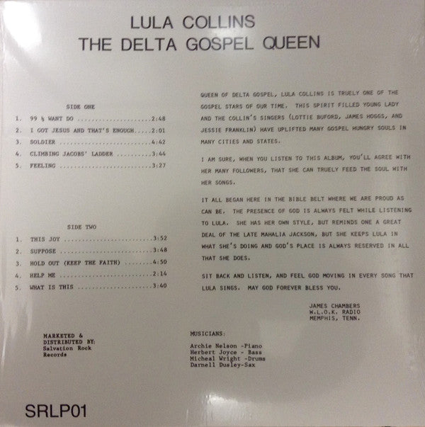 Lula Collins : The Delta Gospel Queen (LP, Album, RP)